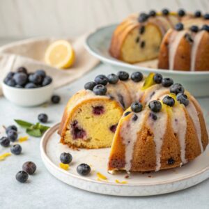 Gluten Free Lemon Blueberry Pound Cake Recipe