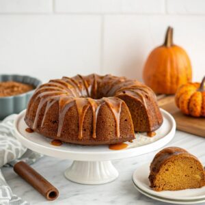 Pumpkin Bundt Cake with Brown Sugar Glaze Recipe