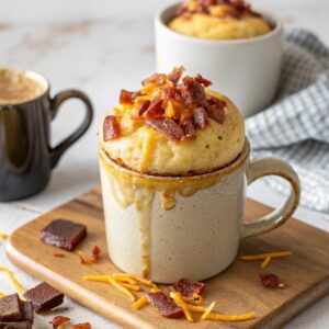Maple Bacon Cheddar Mug Muffin Recipe