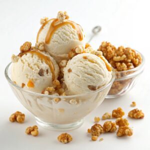 Caramel Corn Ice Cream (No Machine) Recipe