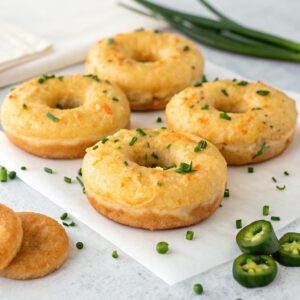 Cheddar & Jalapeño Savory Donuts Recipe