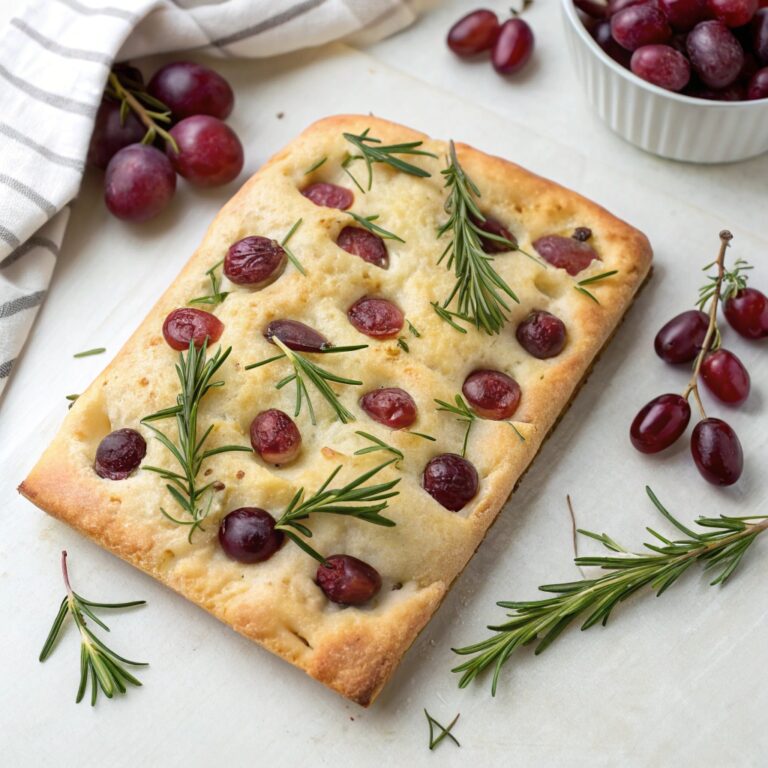 Grape and Rosemary Focaccia Recipe