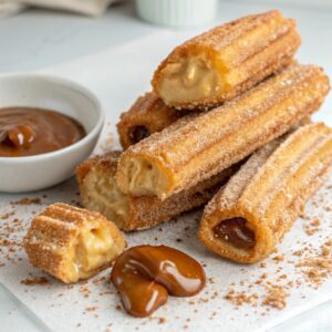 Air Fryer Churros Filled With Dulce de Leche Recipe