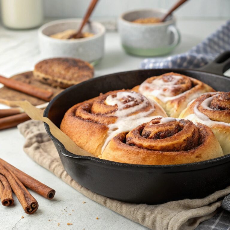 Giant Cinnamon Roll in a Skillet Recipe