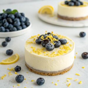 Lemon and Blueberry Single Serve Cheesecake (No Bake) Recipe