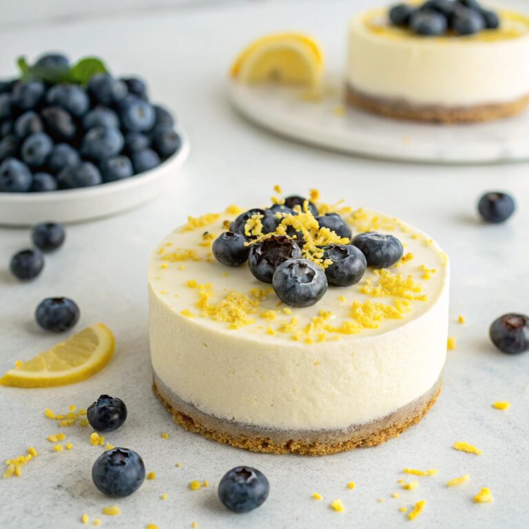 Lemon and Blueberry Single Serve Cheesecake (No Bake) Recipe