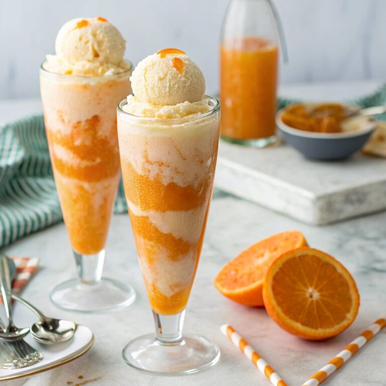 Homemade Orange Soda Ice Cream Floats Recipe