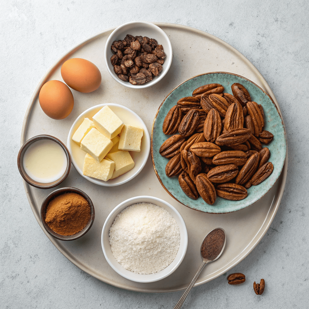 Ingredients for Fudge Pecan Pie