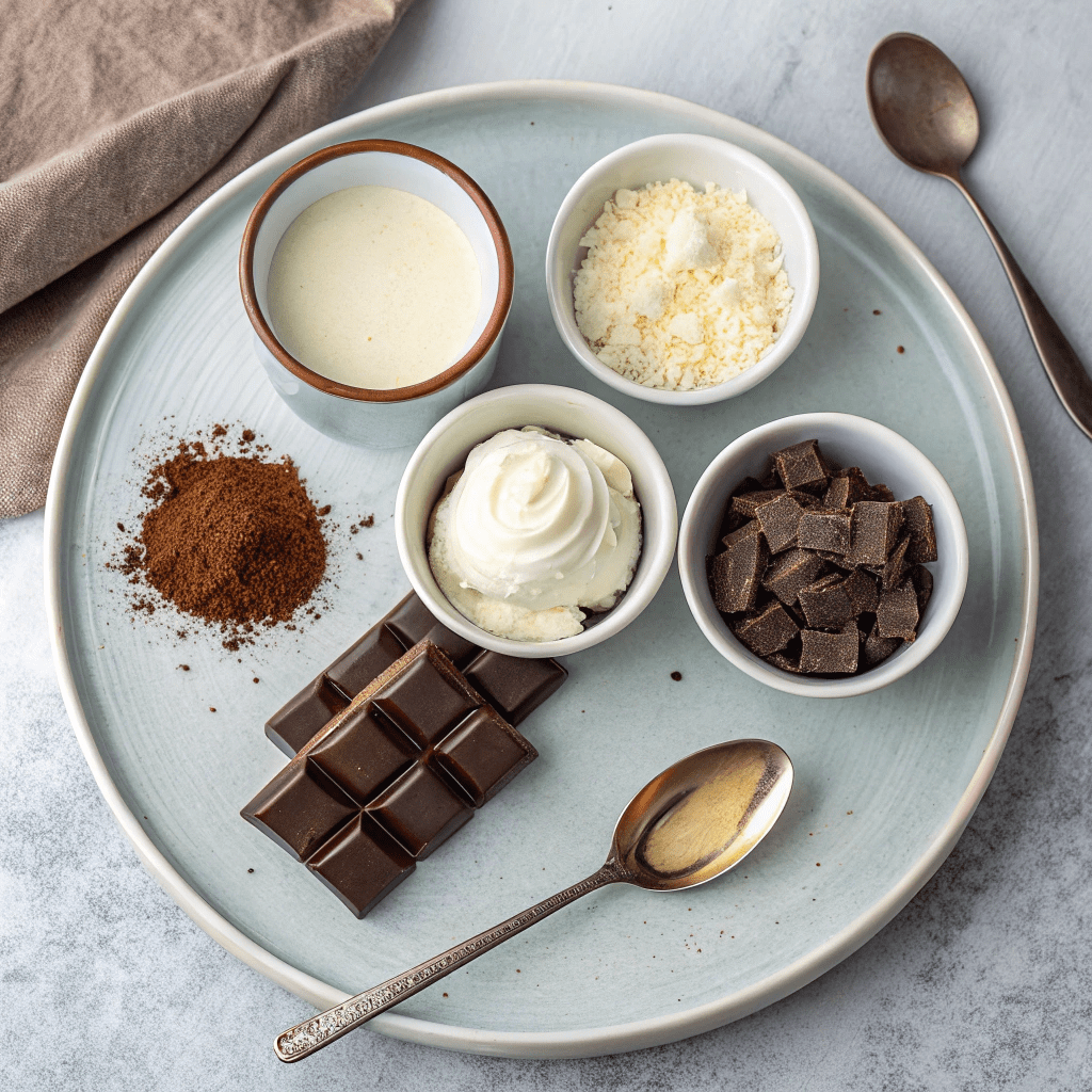 Ingredients for Silky Smooth Chocolate Soup