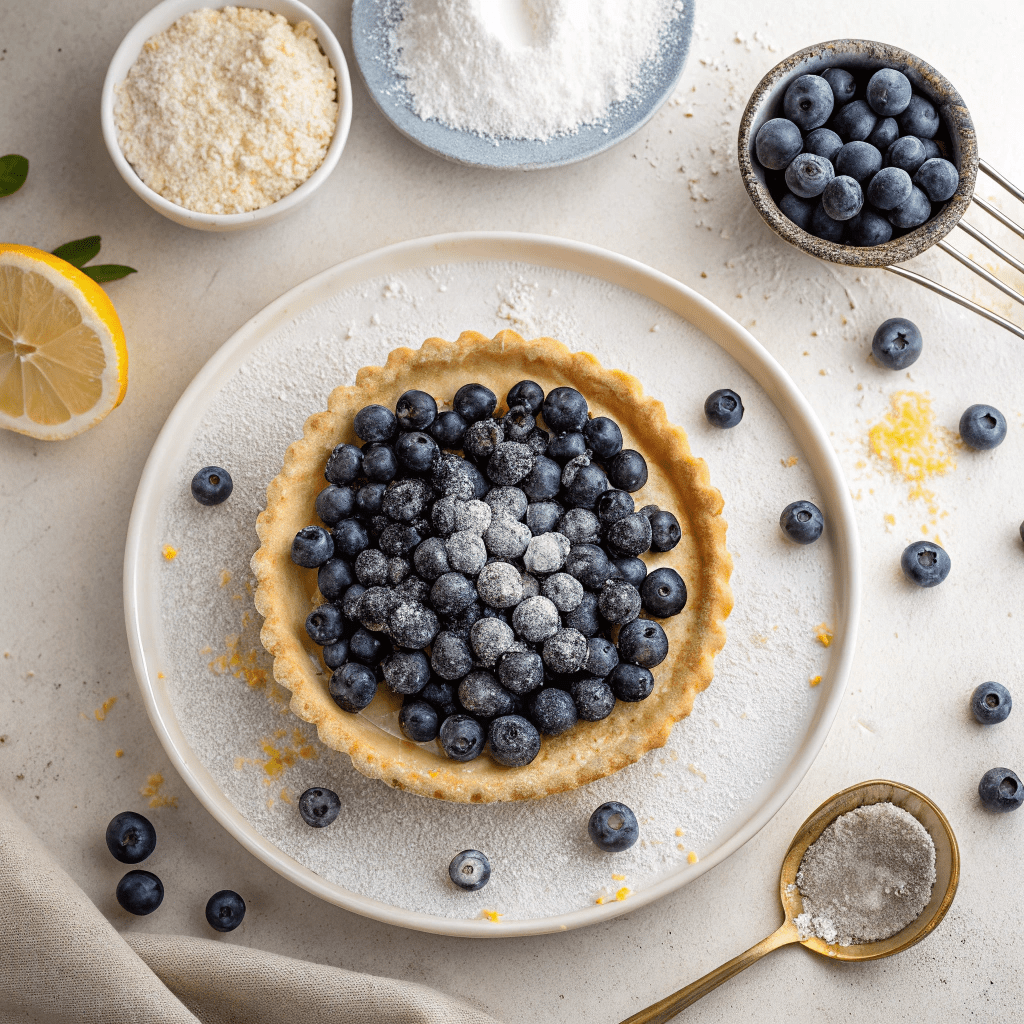 Ingredients for Mini Cast Iron Blueberry Pies