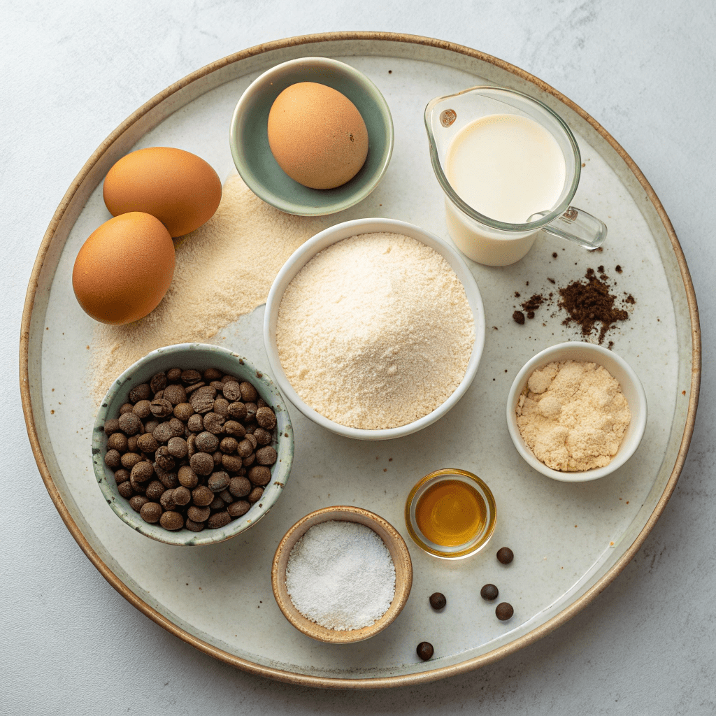 Ingredients for Classic Chocolate Chip Muffins