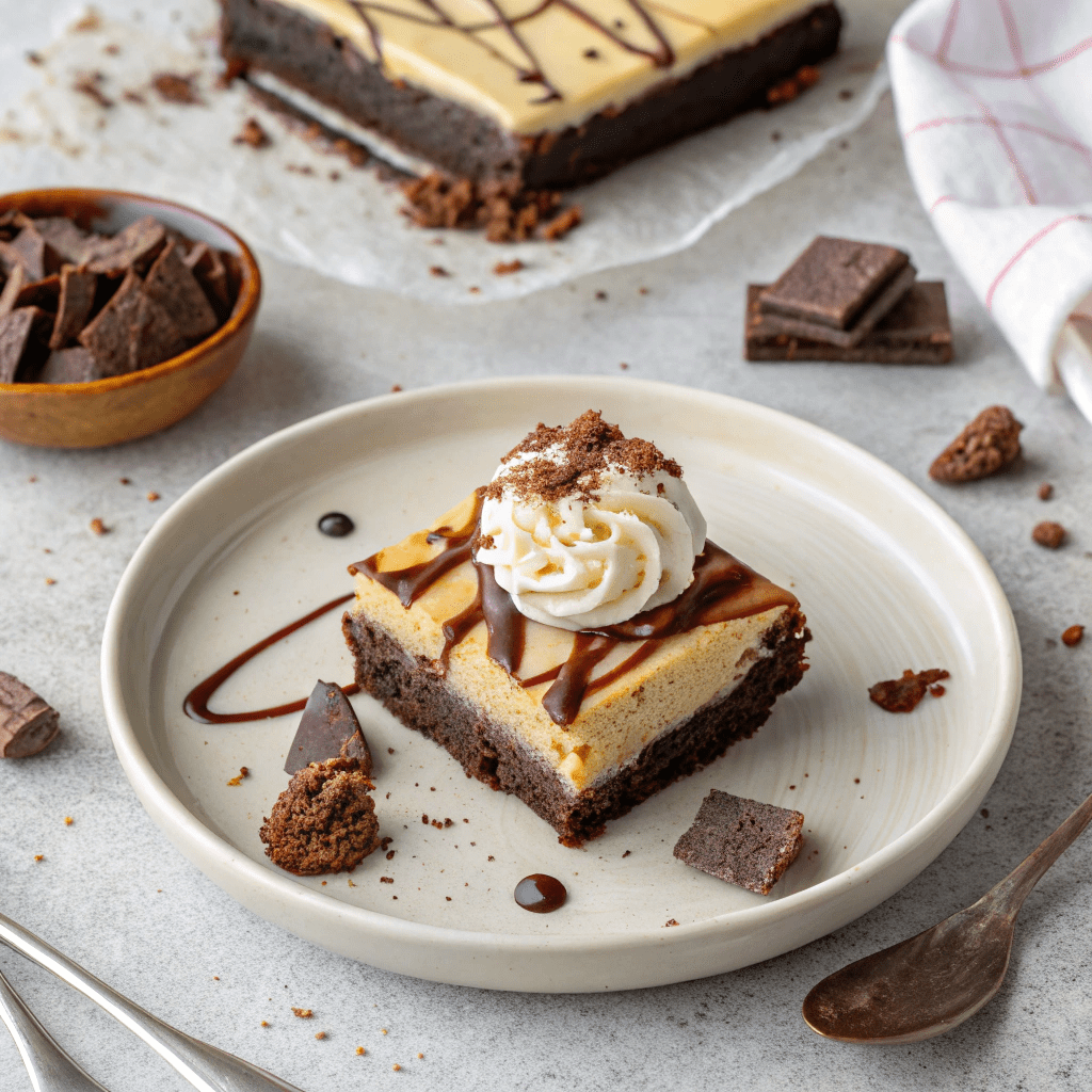 Ingredients for No Bake Fudge Brownie Cheesecake