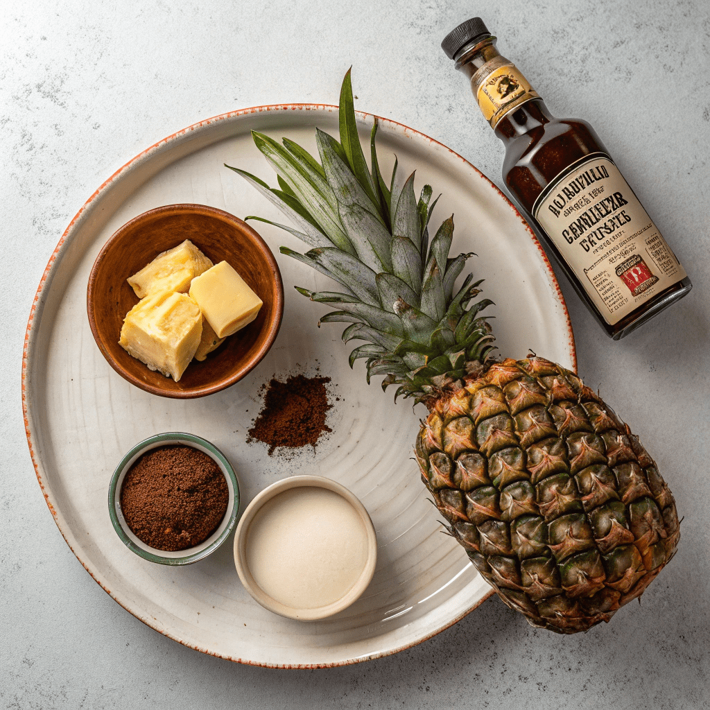 Ingredients for Tropical Roasted Pineapple