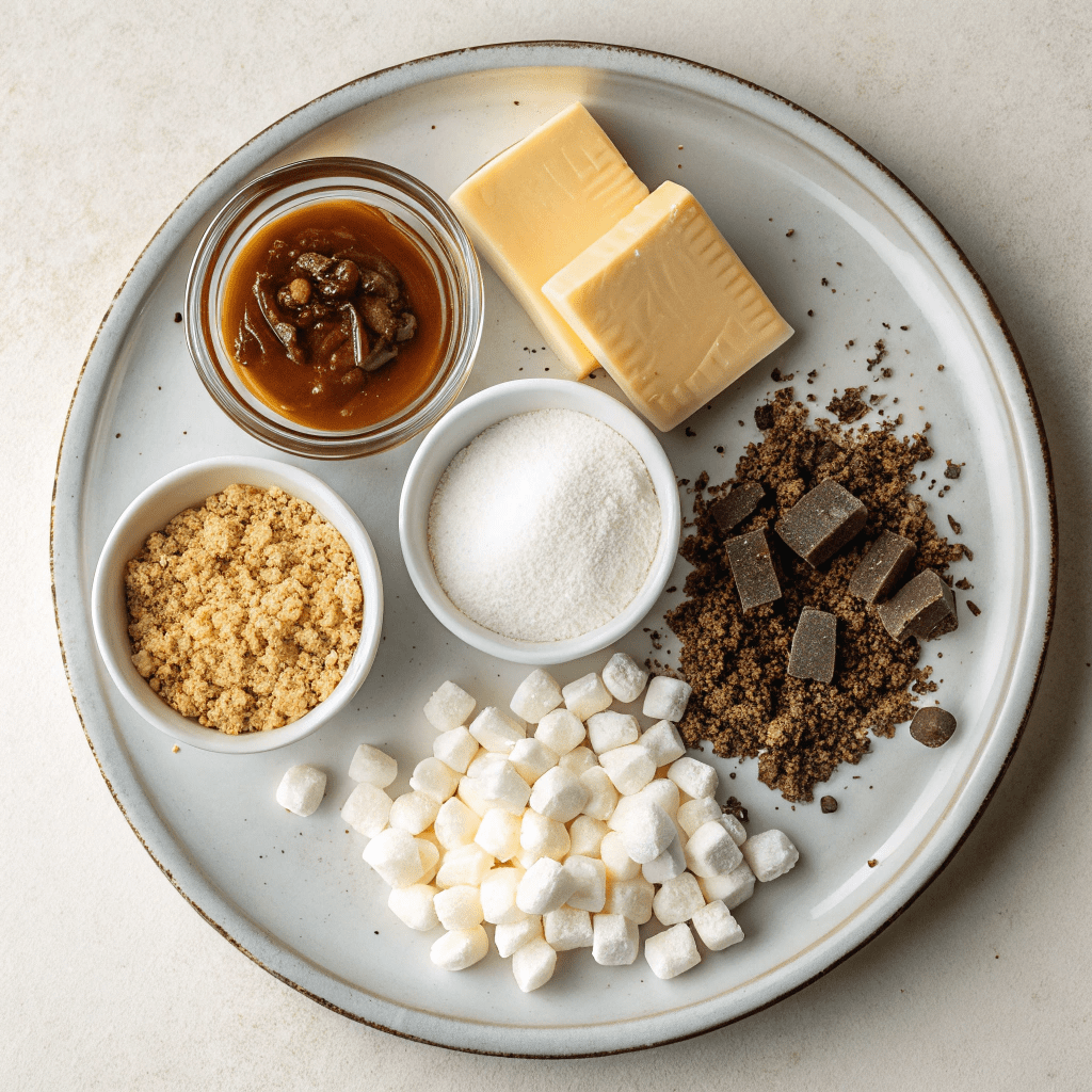 Ingredients for S’mores Ice Cream Sandwich