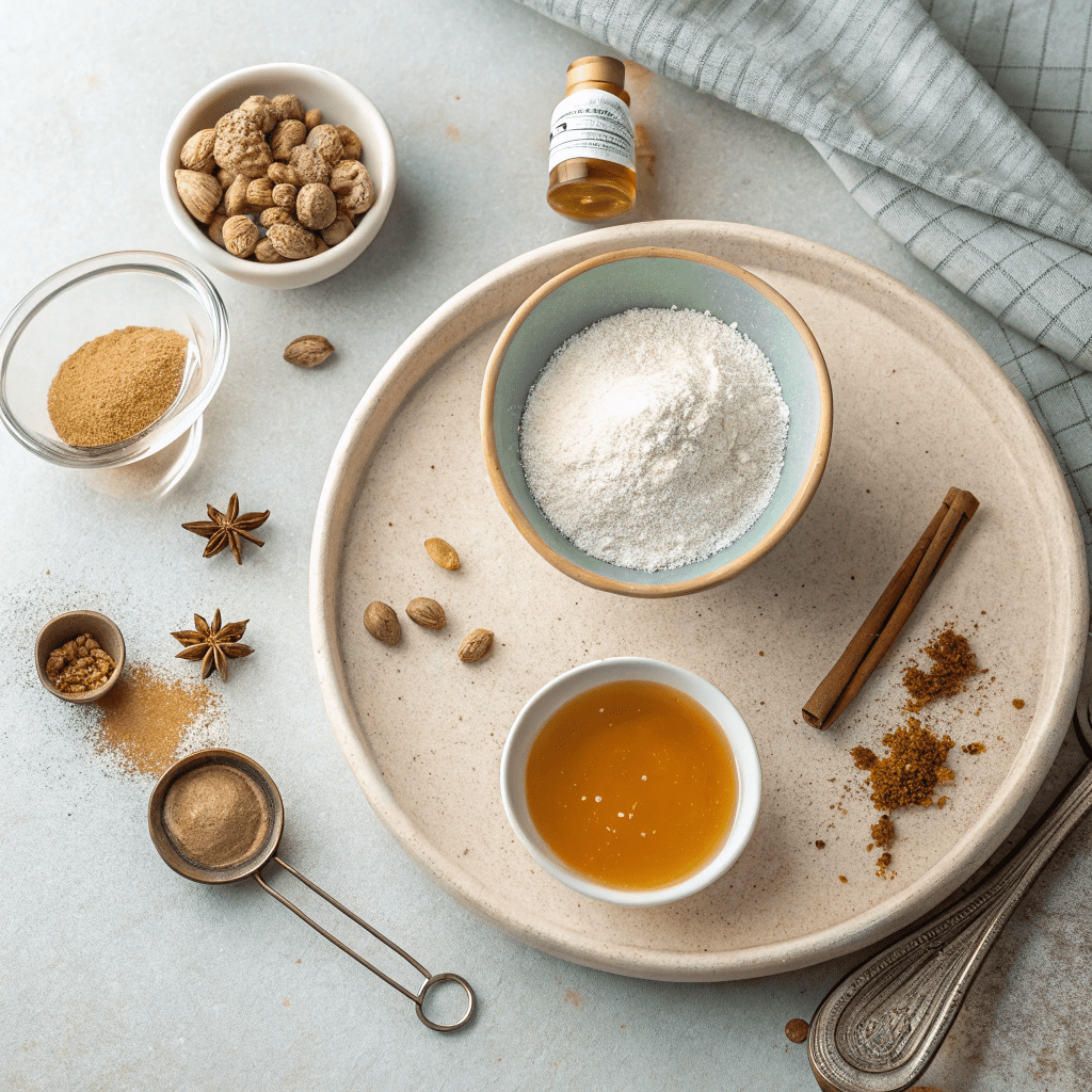 Ingredients for Tirggel (Swiss Honey Cookies)
