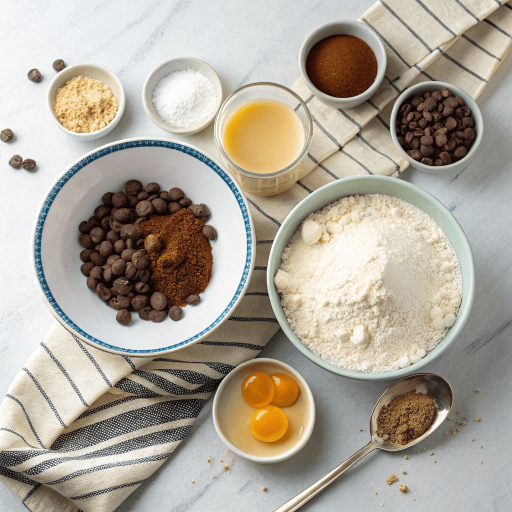 Ingredients for Quick & Easy Chocolate Muffins