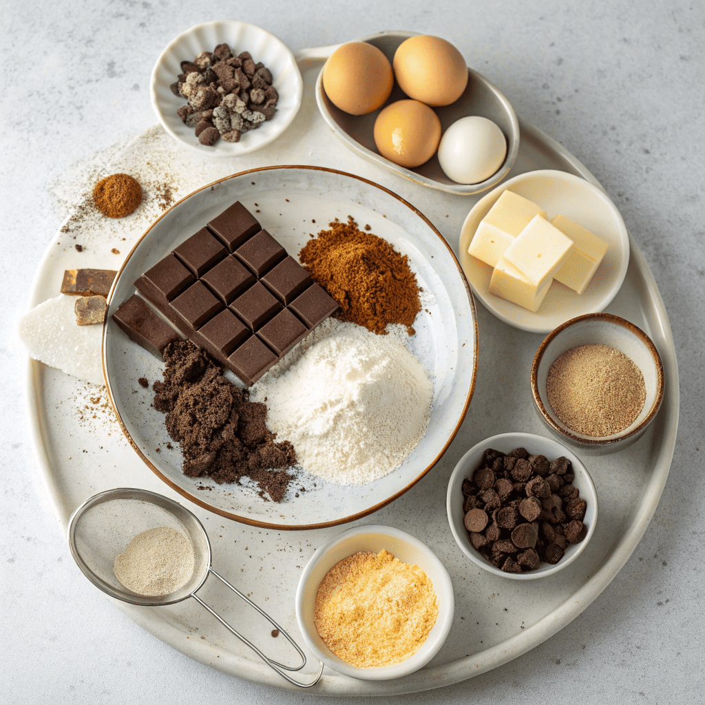 Ingredients for Chocolate Bundt Cake