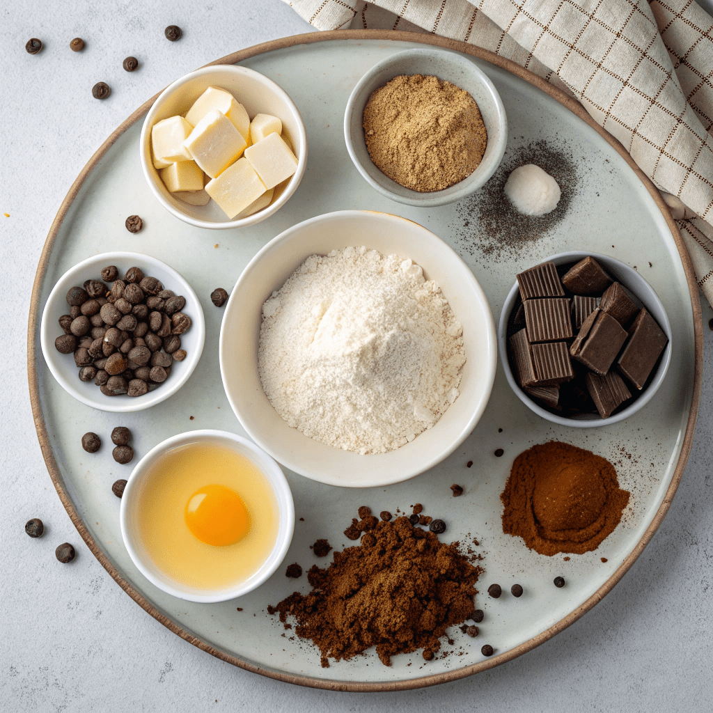Ingredients for Gemma’s Best-Ever Bakery-Style Double Chocolate Chip Muffins