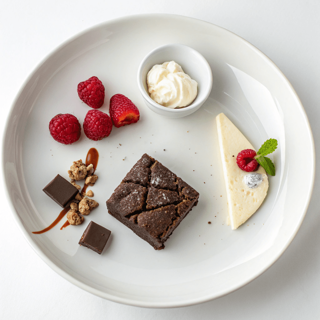 Ingredients for Chocolate Fudge Brownie & Raspberry Trifle