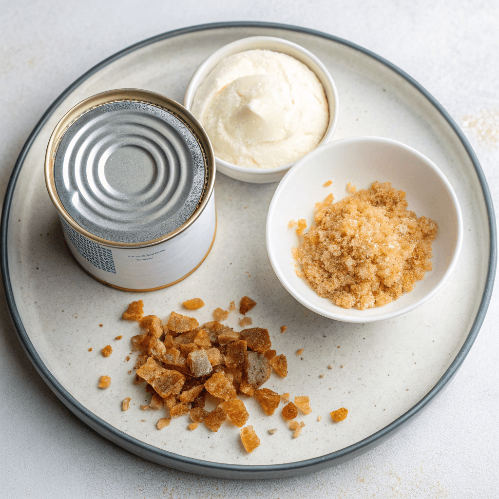 Ingredients for Honeycomb Ice Cream (No Machine)