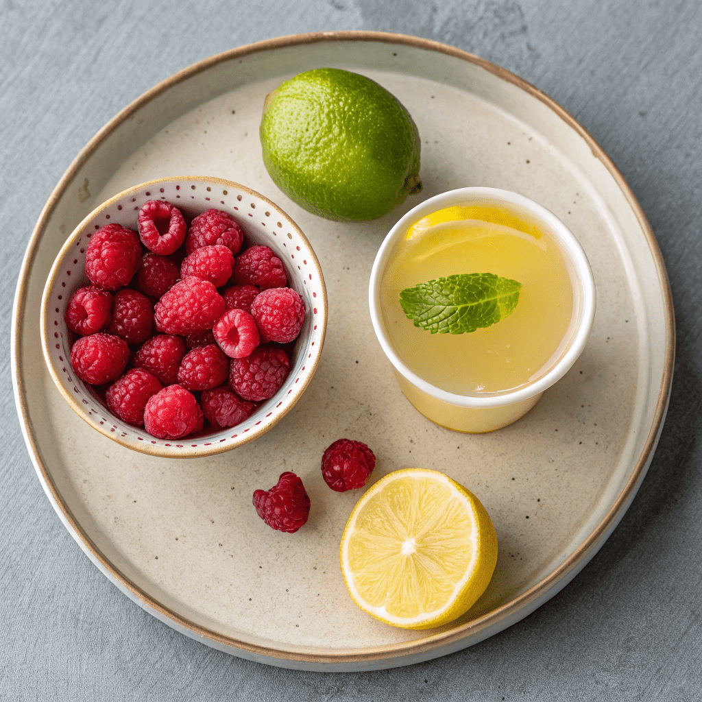 Ingredients for Pink Lemonade Popsicles