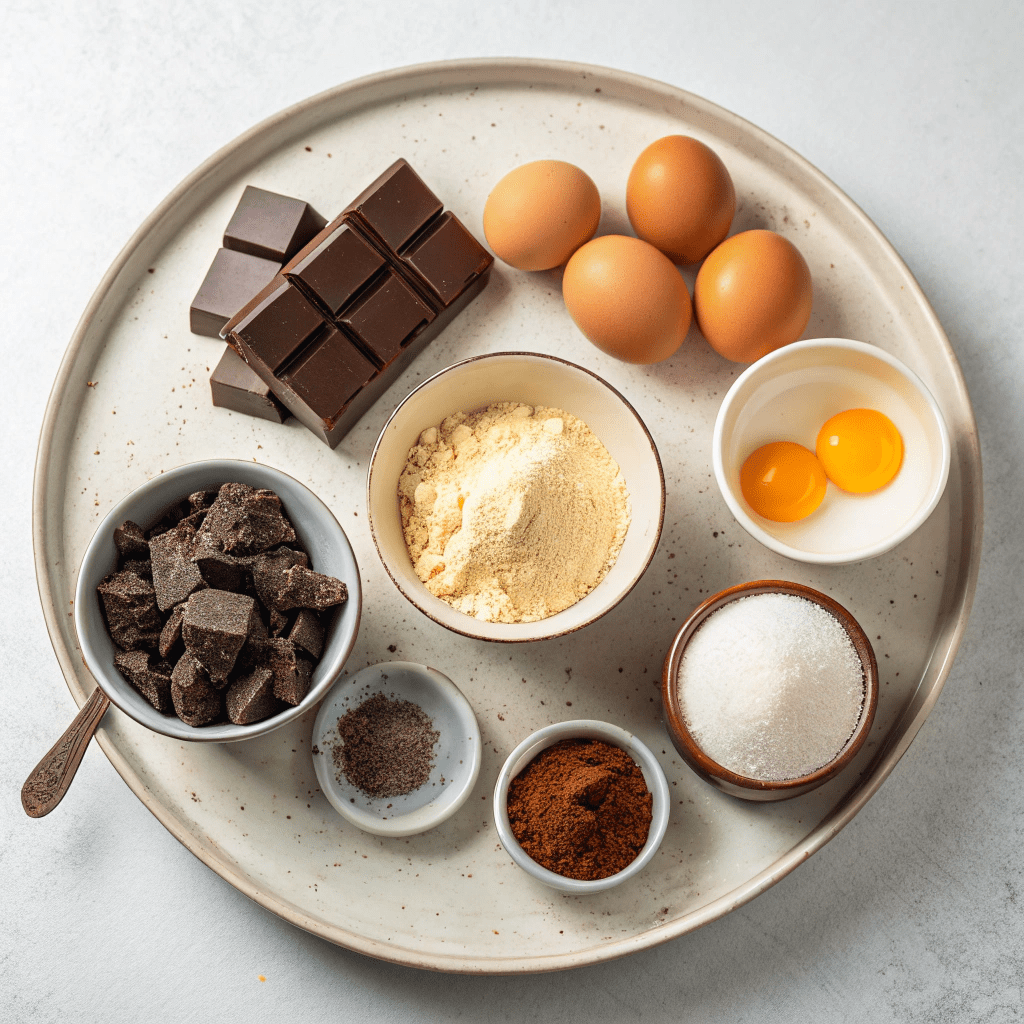 Ingredients for Flourless Chocolate Cake