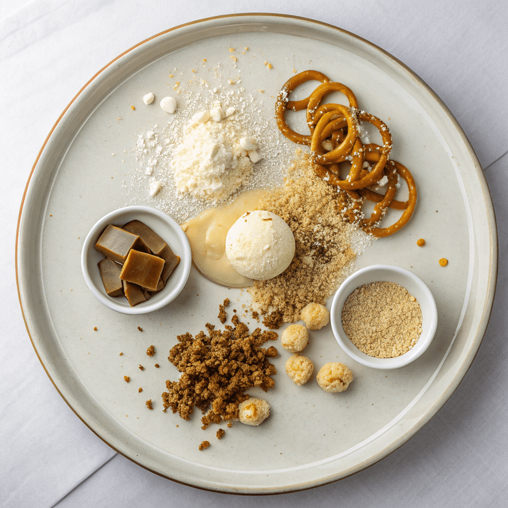 Ingredients for No Bake Dulce de Leche Cheesecake