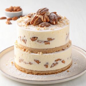 Butter Pecan Ice Cream Cake (No Ice Cream Machine Required) Recipe