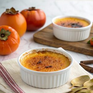 Sweet Pumpkin Persimmon and Ginger Creme Brûlée Recipe