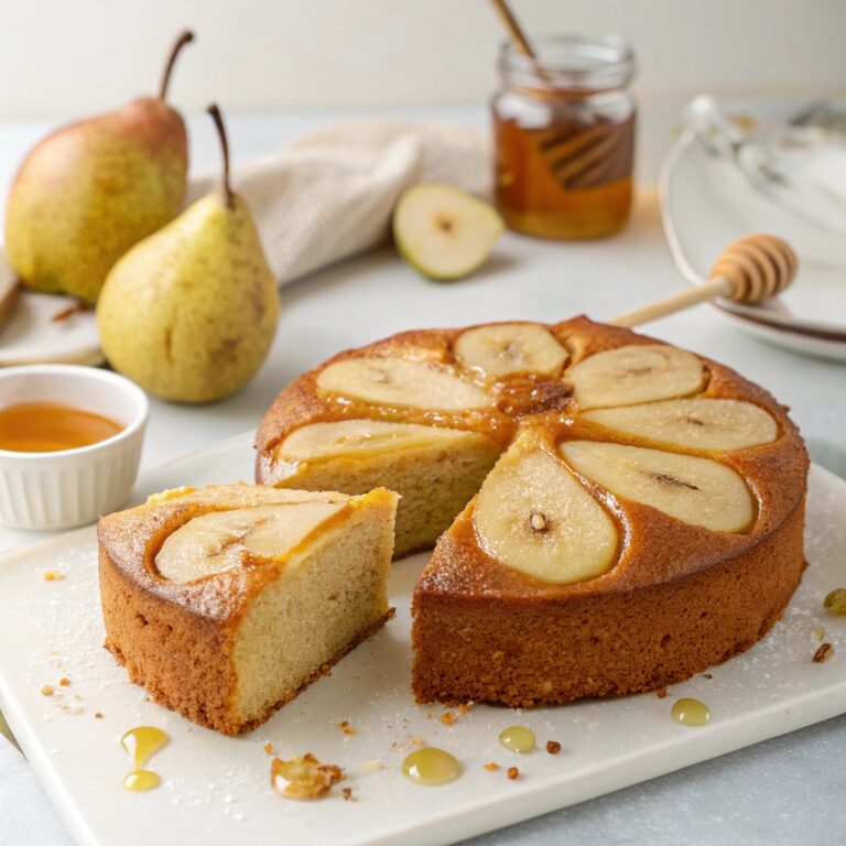 Warm Pear and Honey Cake Recipe