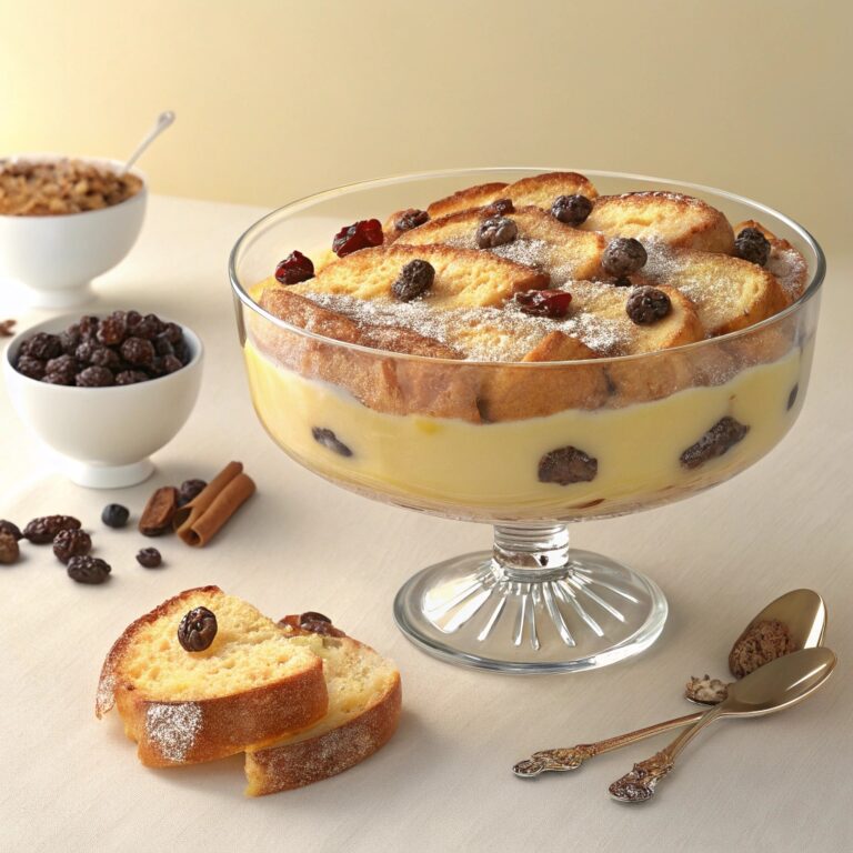 Rum Raisin Bread and Butter Pudding Recipe