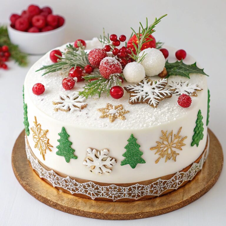 Simple And Beautiful Christmas Cake Decorating Recipe