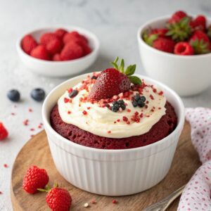2-Minute Microwave Red Velvet Cake Bowl Recipe