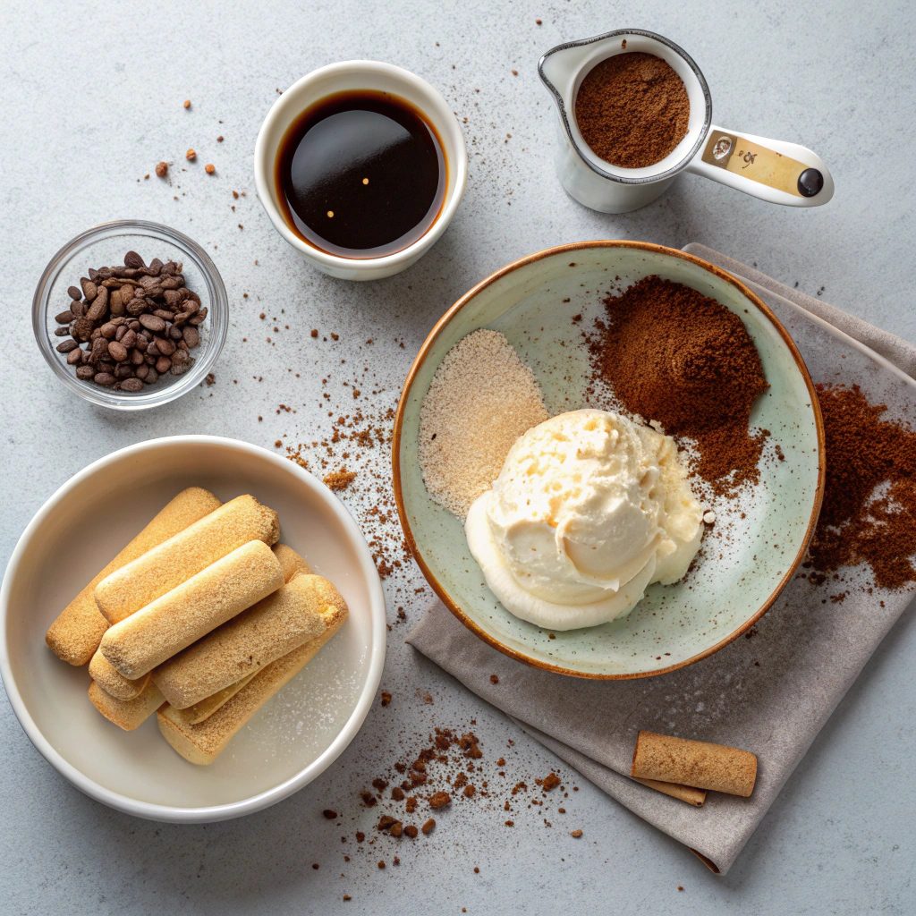 Easy 10 Minute Tiramisu Ingredients