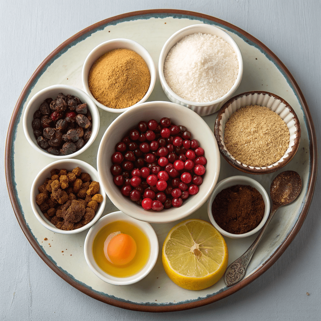 Ingredients for Microwave Christmas Pudding