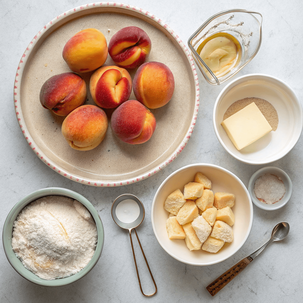 Ingredients for Heavenly Peach Tarte Tatin