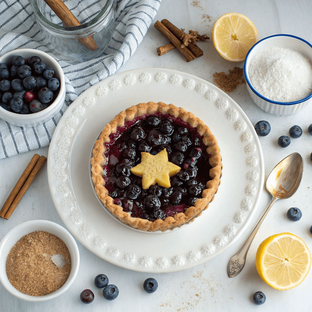 Ingredients for Individual Blueberry Crumb Pies