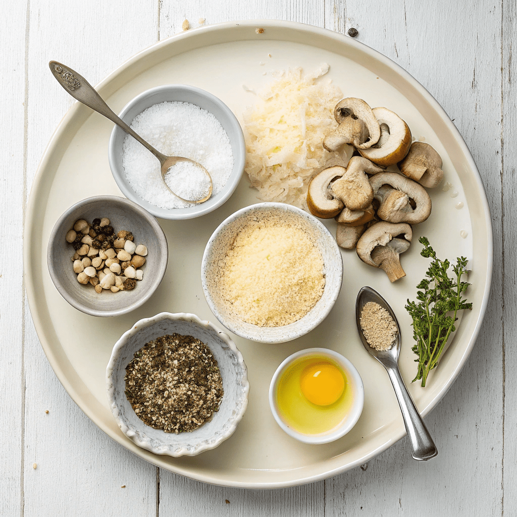 Ingredients for Mushroom, Thyme, and Mascarpone Parcels
