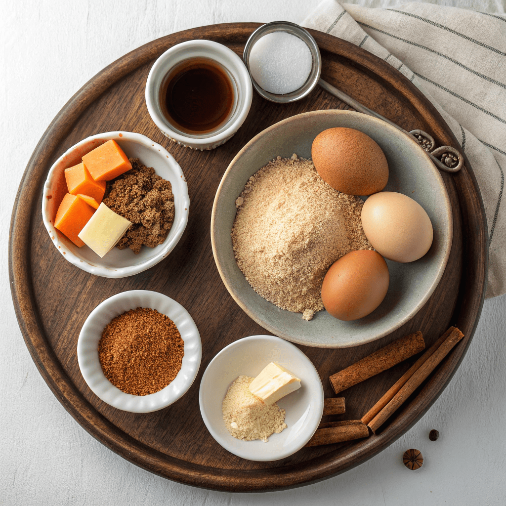Ingredients for Old Fashioned Steamed Carrot Cake Pudding