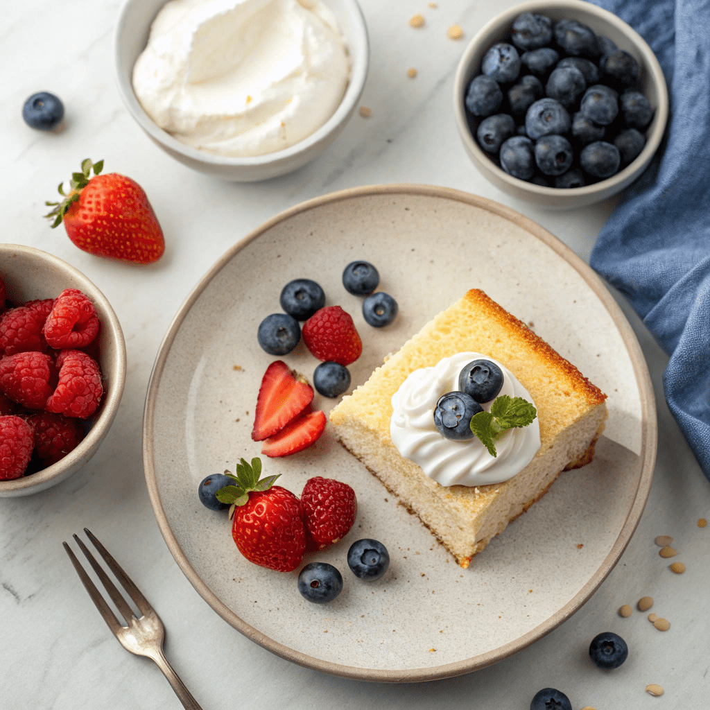 Ingredients for Tres Leches Cake with Fresh Berries