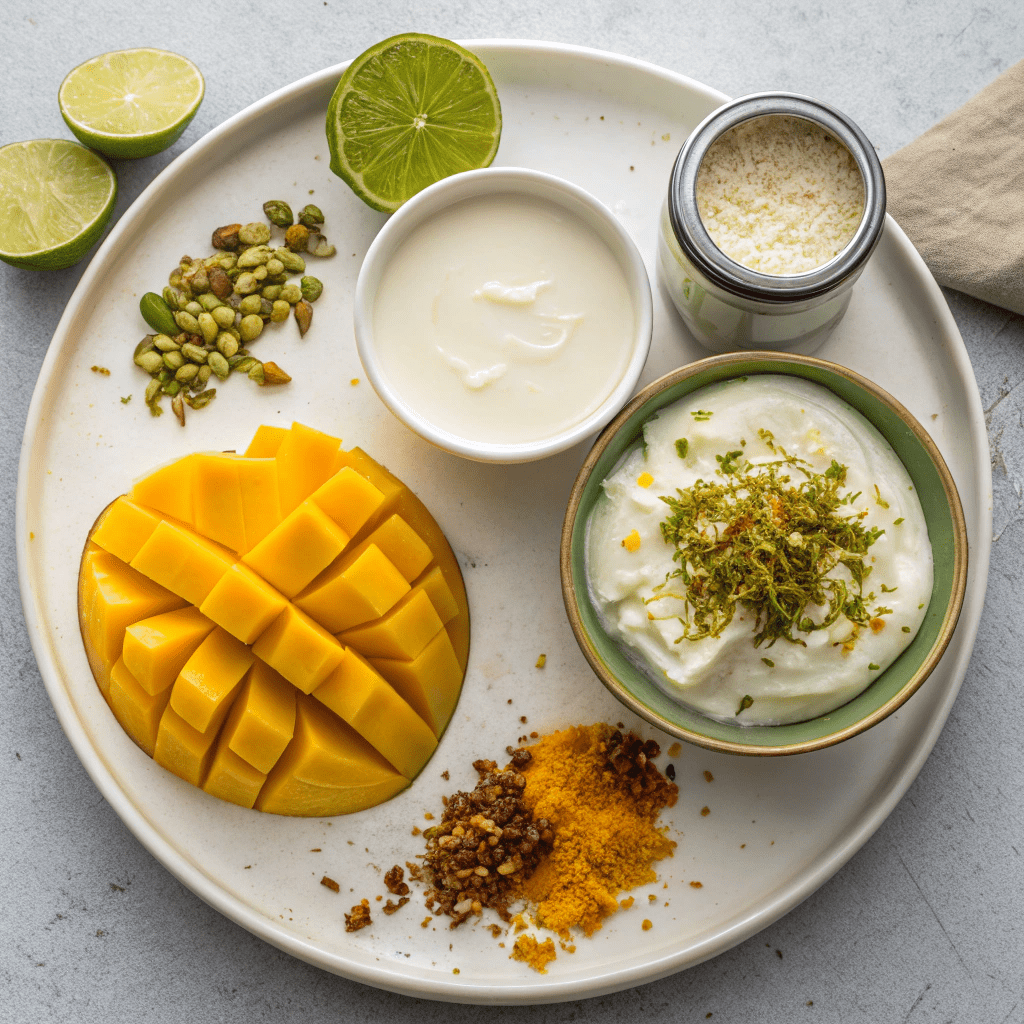 Ingredients for Mango Kulfi