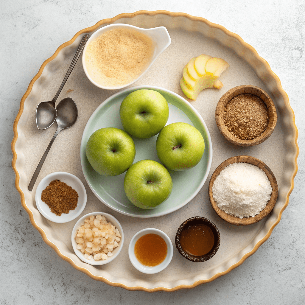 Ingredients for Delectable Caramel Apple Pie
