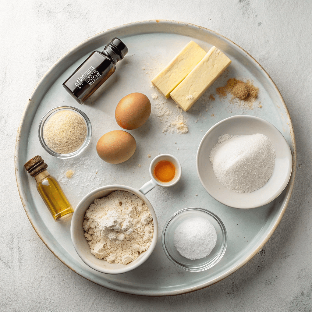 Ingredients for Bredele (Alsatian Christmas Cookies)