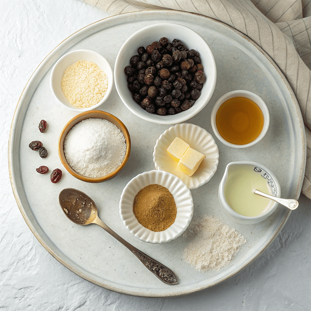 Ingredients for Homemade Garibaldi Biscuits