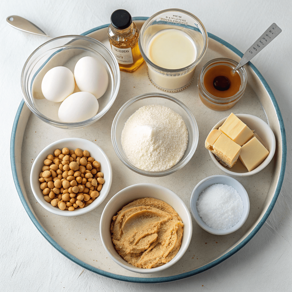 Ingredients for One-Bowl Peanut Butter Sheet Cake