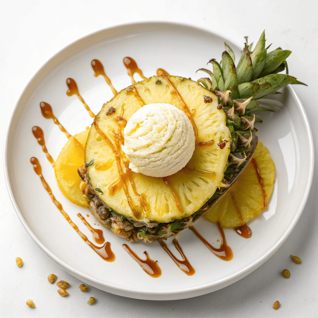 Ingredients for Grilled Pineapple with Butter Rum Sauce