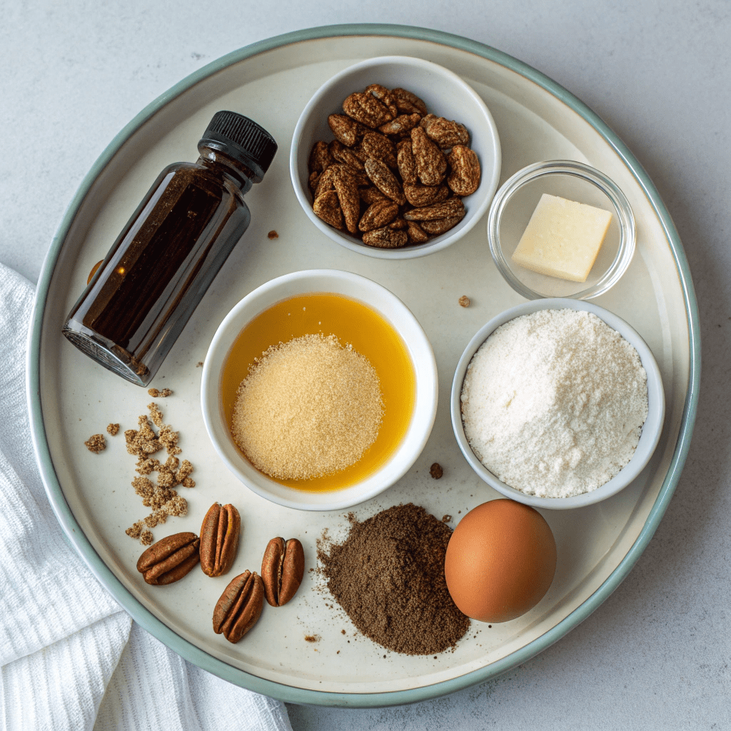 Ingredients for Maple Pecan Blondies