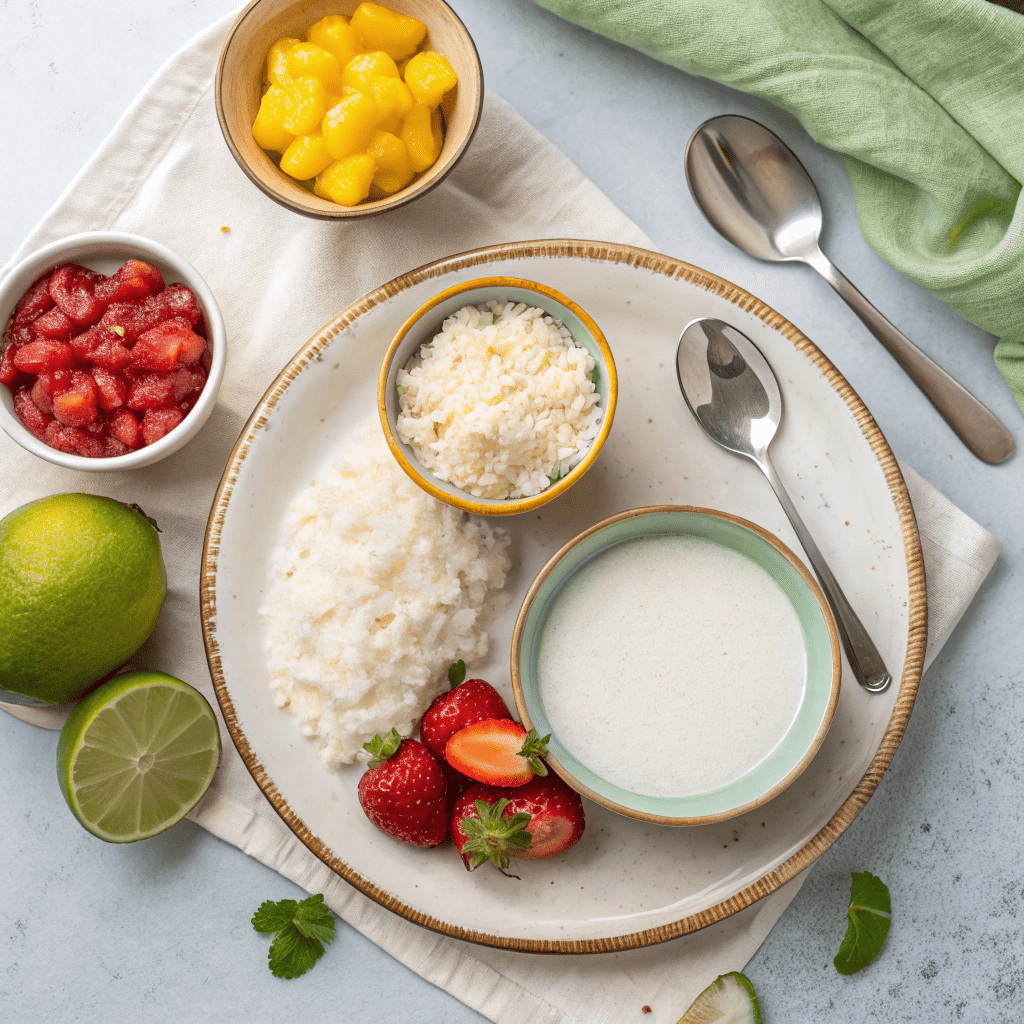Ingredients for Coconut Rice Pudding