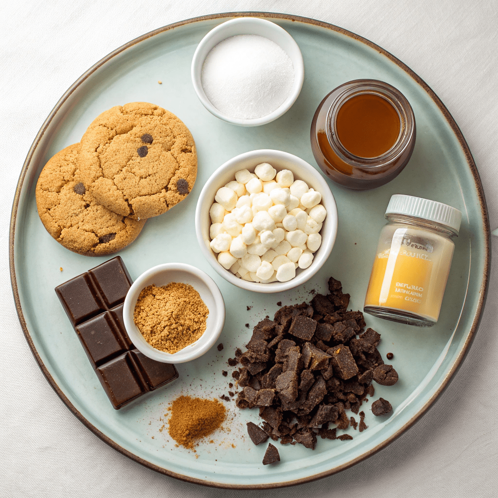 Ingredients for No Bake S’more Pie