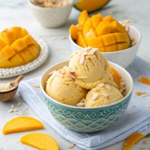 Mango Coconut Breakfast Ice Cream (3-Ingredient) Recipe